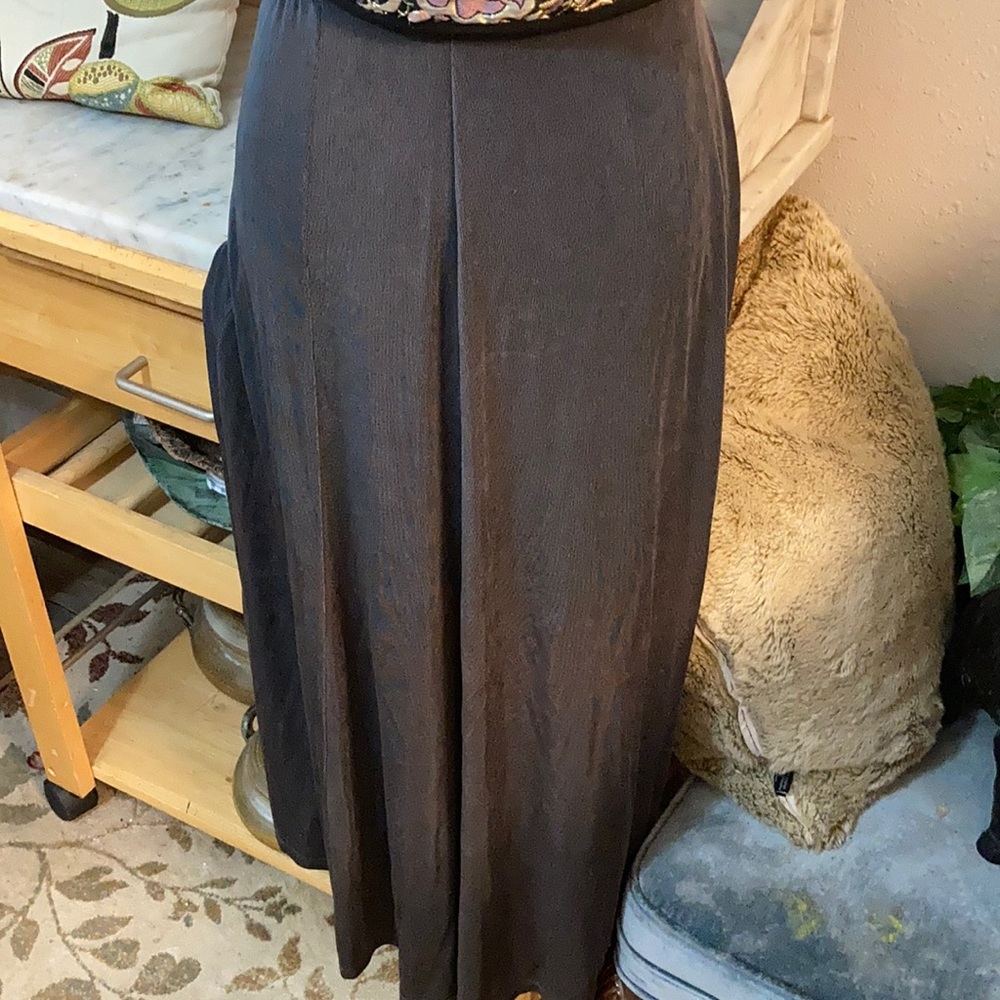 Cute Chico’s 0 Small 6-8 Slate Grey Long Skirt Fab